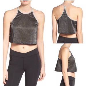 Free People Retrograde Black Crop Tank Top